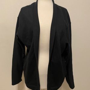 Zara Mens Black Cable Knit Open Cardigan Sweater Small